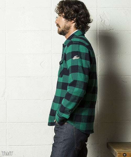 COTTON WOOL BUFFALO CHECK SHIRTS