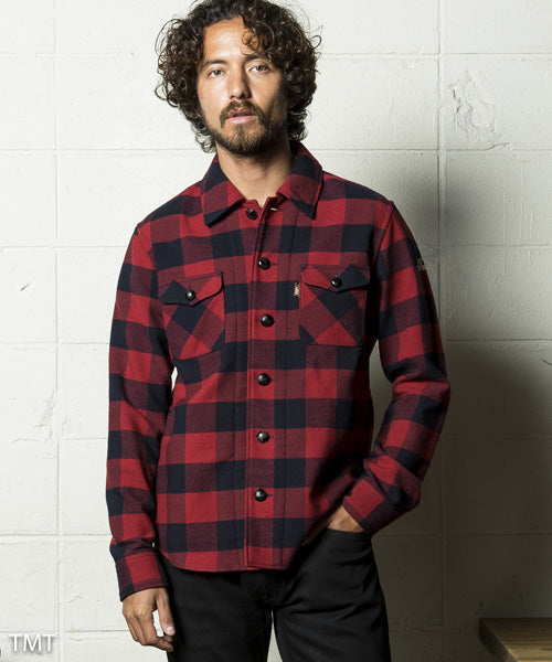 COTTON WOOL BUFFALO CHECK SHIRTS