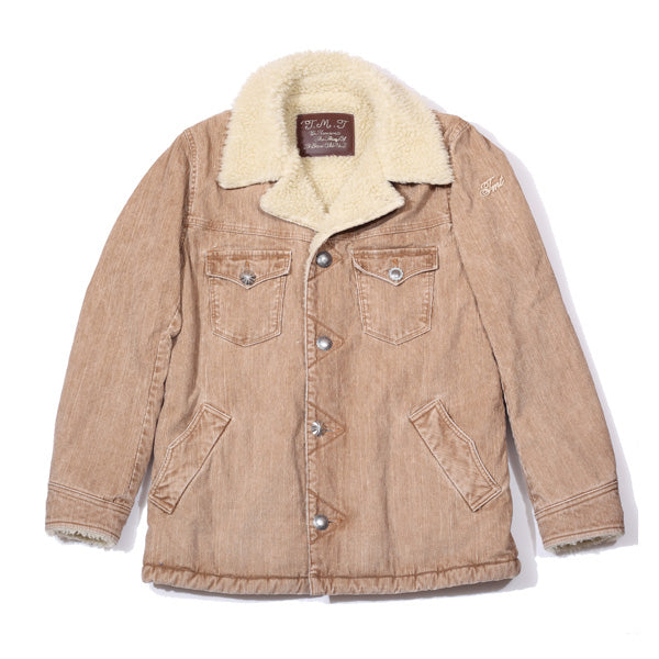 SULFIDE DYED SLUB CORDUROY BOA RANCH COAT