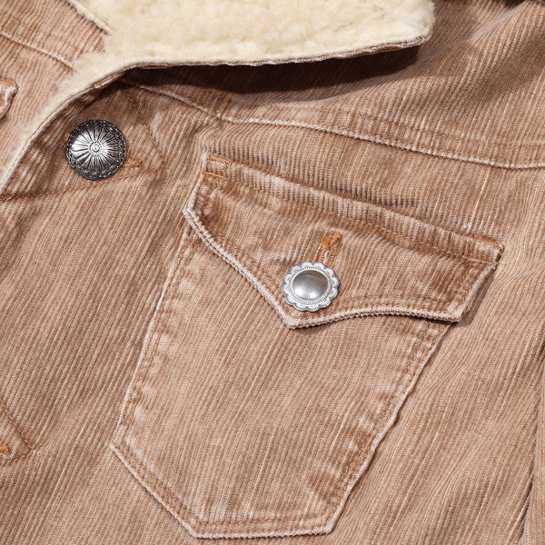 SULFIDE DYED SLUB CORDUROY BOA RANCH COAT