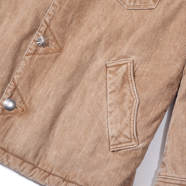 SULFIDE DYED SLUB CORDUROY BOA RANCH COAT