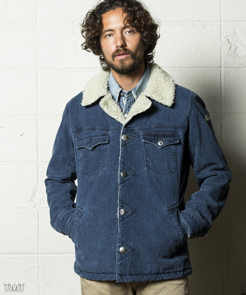 SULFIDE DYED SLUB CORDUROY BOA RANCH COAT