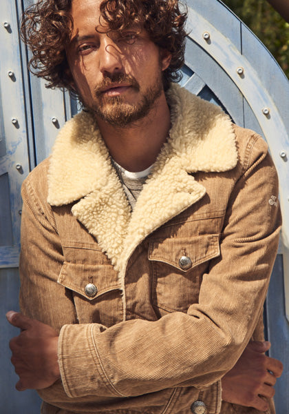 SULFIDE DYED SLUB CORDUROY BOA RANCH COAT