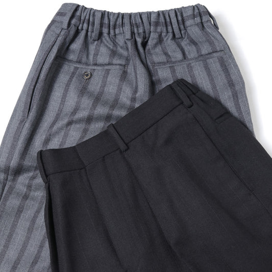  CLASSIC FIT TROUSERS WOOL DOBBY STRIPE  