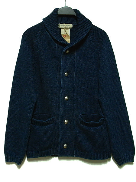 Indigo Knit Shawl Cardigan