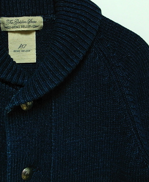 Indigo Knit Shawl Cardigan