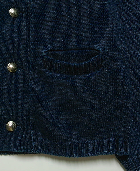 Indigo Knit Shawl Cardigan