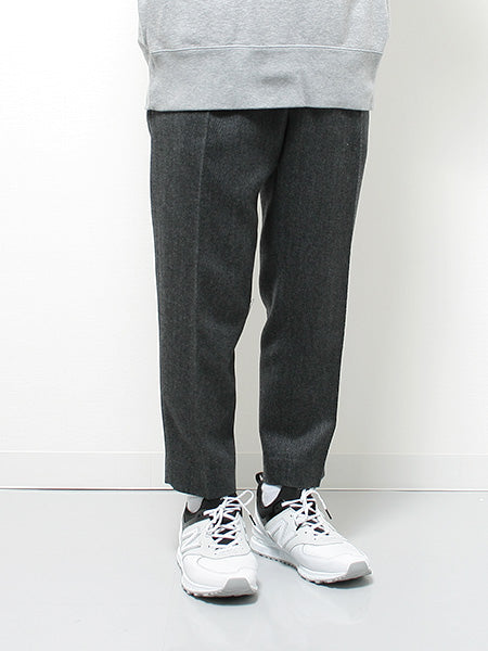 1TUCK PEGTOP BIG HERRINGBONE TWEED