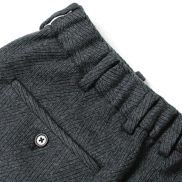 1TUCK PEGTOP BIG HERRINGBONE TWEED