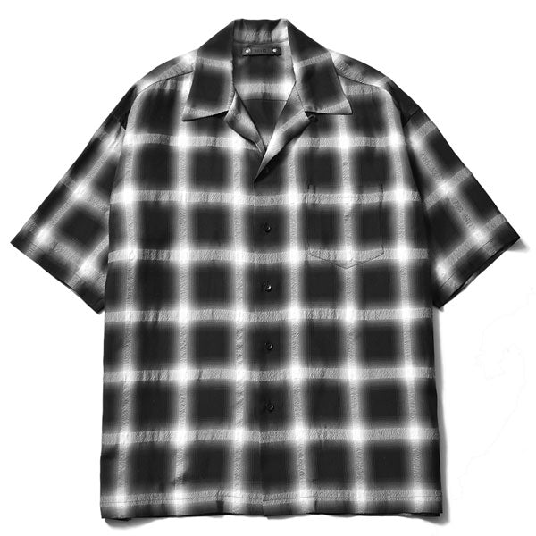 Cuprawool Ombre Check S/S Open Collar SH