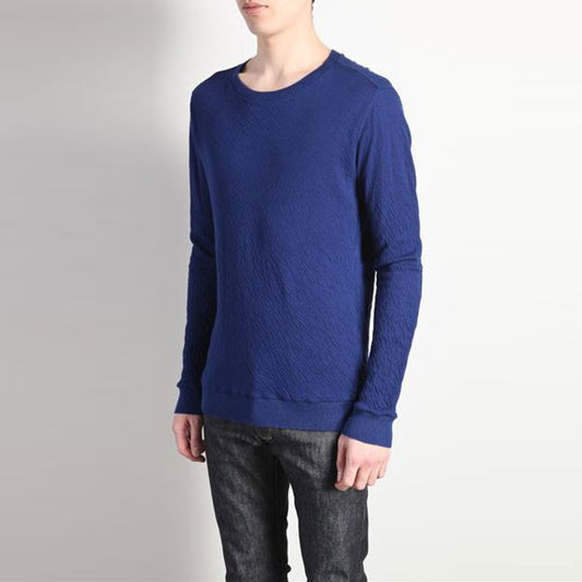  グレー杢ソフト接結 クルーネックL/S  