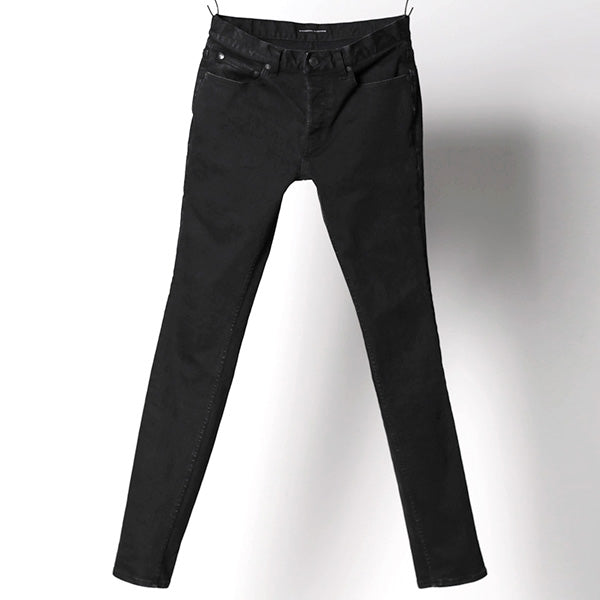 BLACK STRETCH DENIM x BIO WASH SKINNY LEG