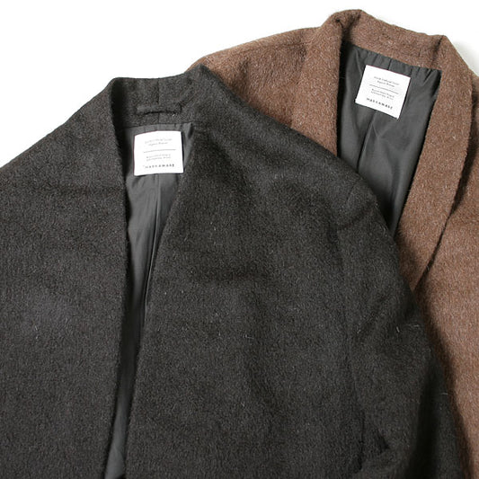  MINIMALIST COAT NATURAL COLOR ALPACA BEAVER  