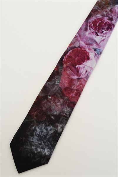  WOOL GABARDINE INKJET TIE FLOWER  