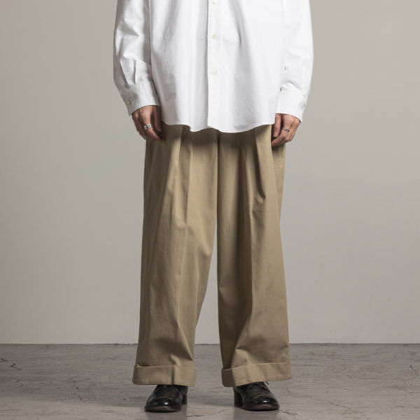 41 KHAKI WIDE ORGANIC COTTON DRY TWILL