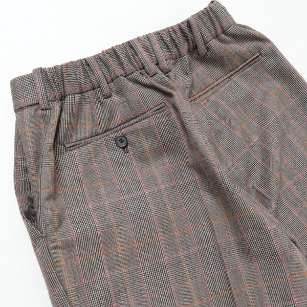 STRAIGHT FIT TROUSERS BROWN CHECK