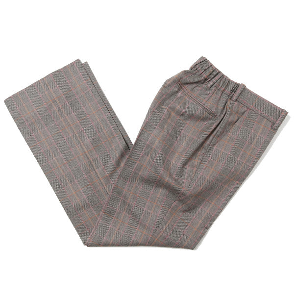 STRAIGHT FIT TROUSERS BROWN CHECK