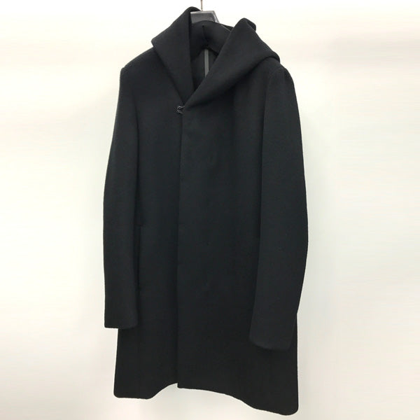 カシミヤ混二重織ビーバー フーデッドコート