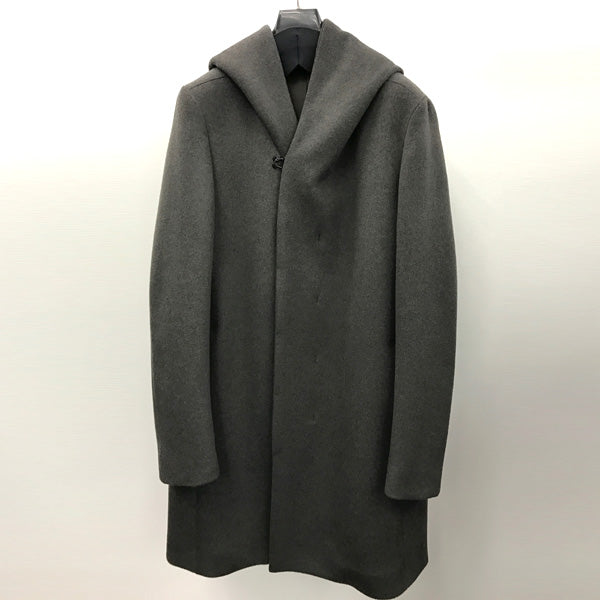 カシミヤ混二重織ビーバー フーデッドコート