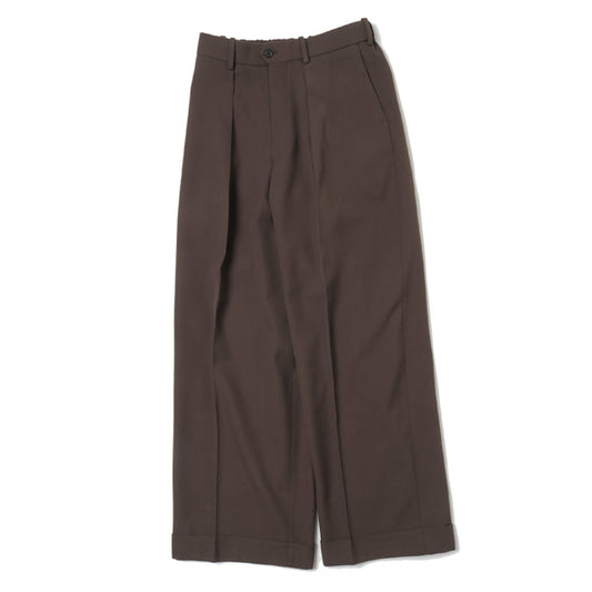  別注PLEATED WIDE TROUSERS ORGANIC WOOL SURVIVALCLOTH  