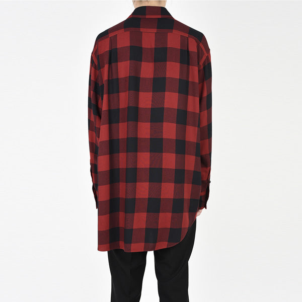 ASYMMETRY SHIRT MODAL BLOCK CHECK