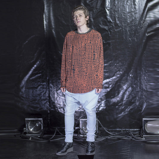  SARROUEL PANTS INDIGO BLEACH  