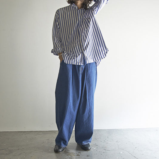  1TUCK WIDE JEANS 12oz ORGANIC SELVEDGE DENIM  