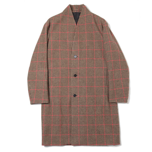  MINIMALIST COAT SHETLAND WOOL GUNCLUB CHECK  