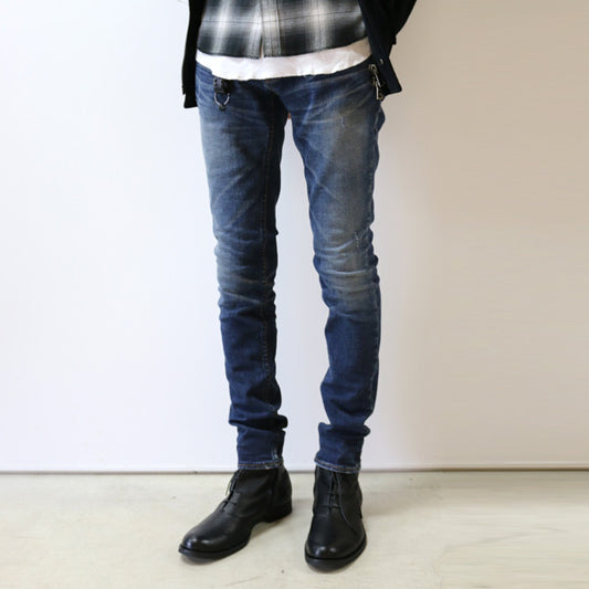 13oz STRETCH DENIM x SHAVING SKINNY LEG  