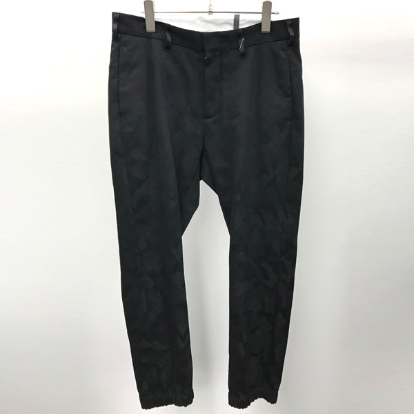 C/Wカモフラージュストレッチサテン ジョガーパンツ