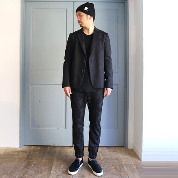 C/Wカモフラージュストレッチサテン ジョガーパンツ