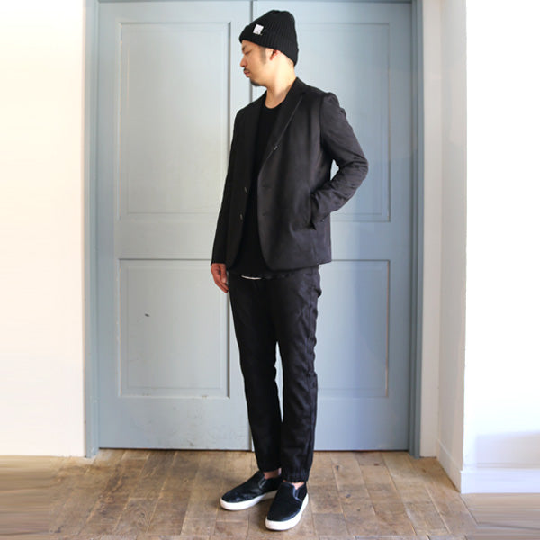 C/Wカモフラージュストレッチサテン ジョガーパンツ