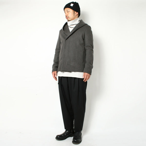 KAZUYUKI KUMAGAI カシミヤ混ストレッチ圧縮メルトン フーデッド KAZUYUKI KUMAGAI カシミヤ混ストレッチ圧縮メルトン フーデッド