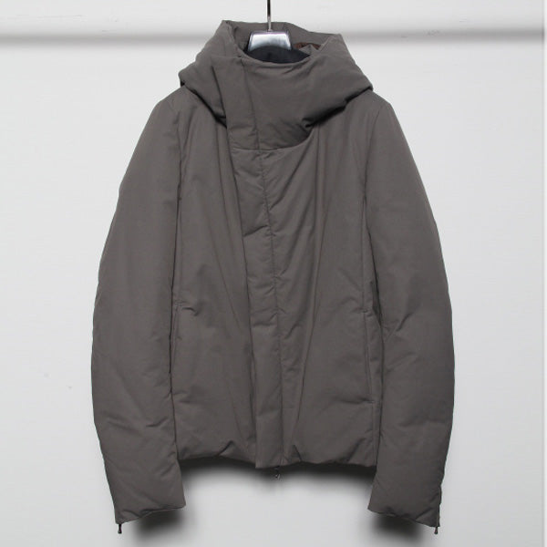 ナイロンコットンタッサー フーデッドダウン