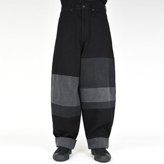  13.5oz FLAT DENIM COMBINATION (BLACK)  