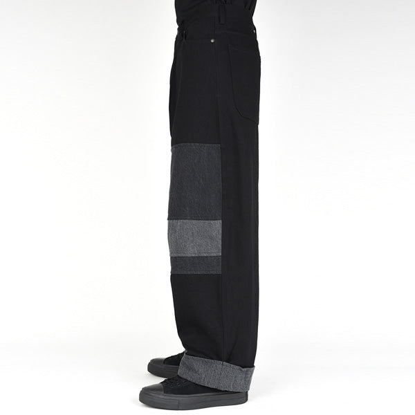 13.5oz FLAT DENIM COMBINATION (BLACK)