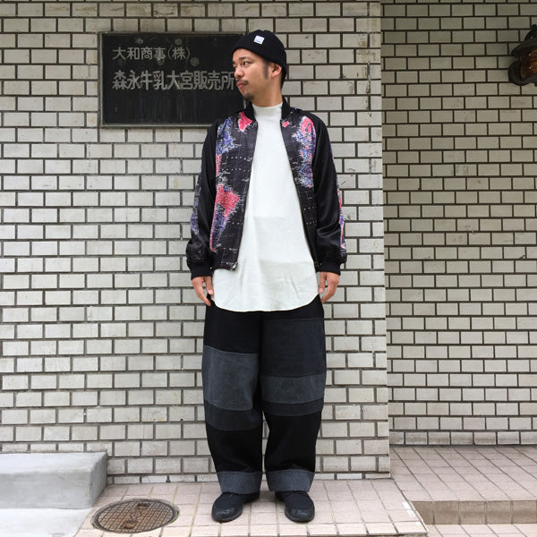 13.5oz FLAT DENIM COMBINATION (BLACK)