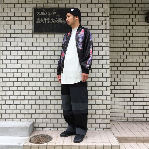 13.5oz FLAT DENIM COMBINATION (BLACK)