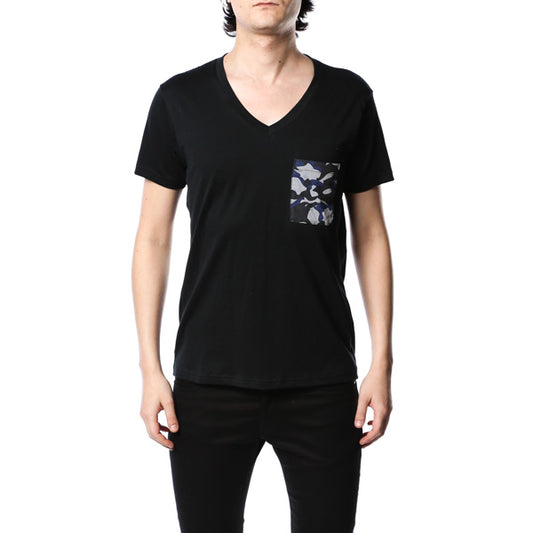  ギザンティ天竺 Vネックポケット付きS/S  