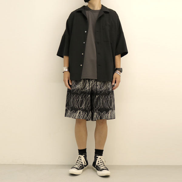 PE LIGHT TROPICAL DOLMAN S/S OPEN COLLAR SHIRT