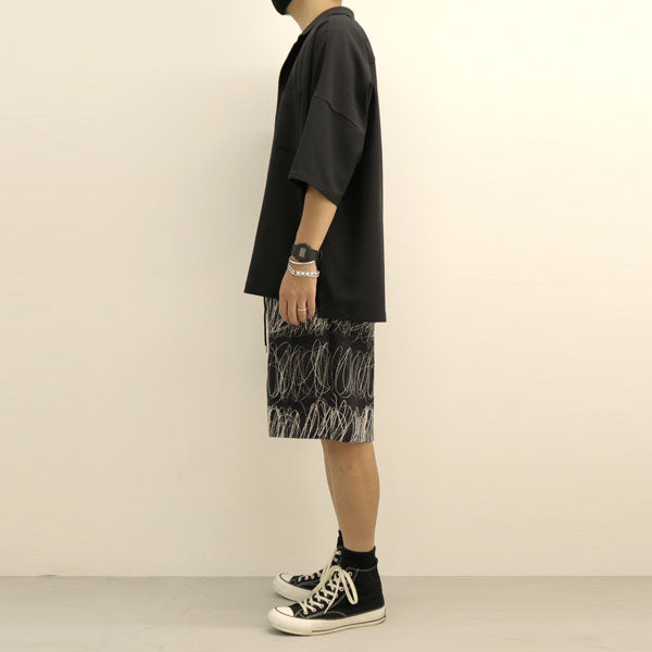 PE LIGHT TROPICAL DOLMAN S/S OPEN COLLAR SHIRT