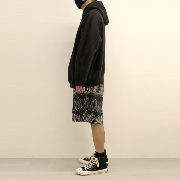 C/PE DOUBLE KNIT OVERSIZED HOODIE