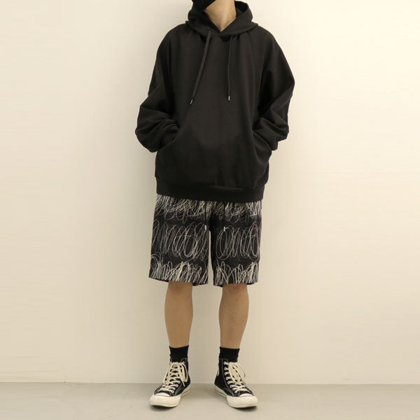 C/PE DOUBLE KNIT OVERSIZED HOODIE
