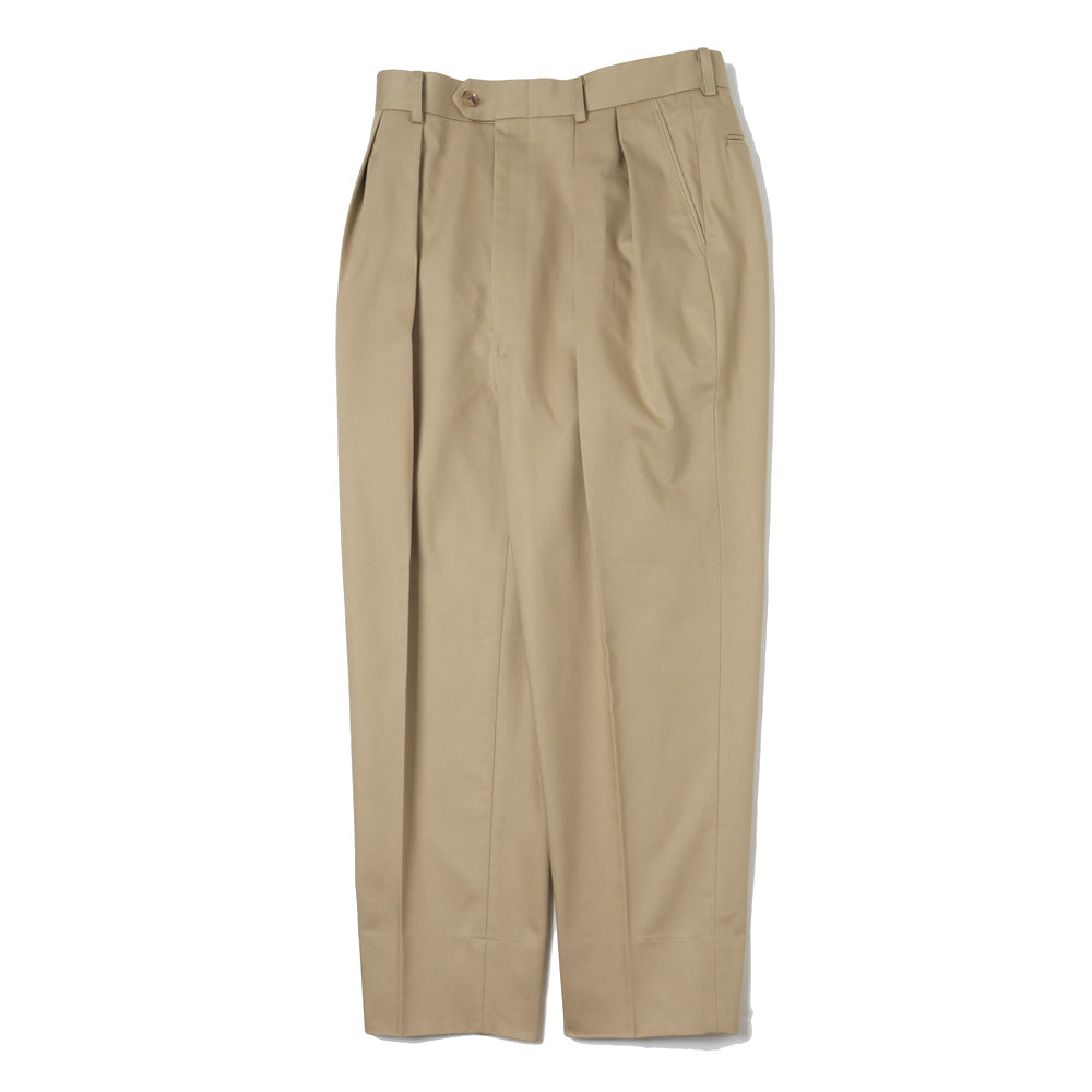 FRENCH ARMY CHINO 2-TUCK WIDE TAPERED SLACKS