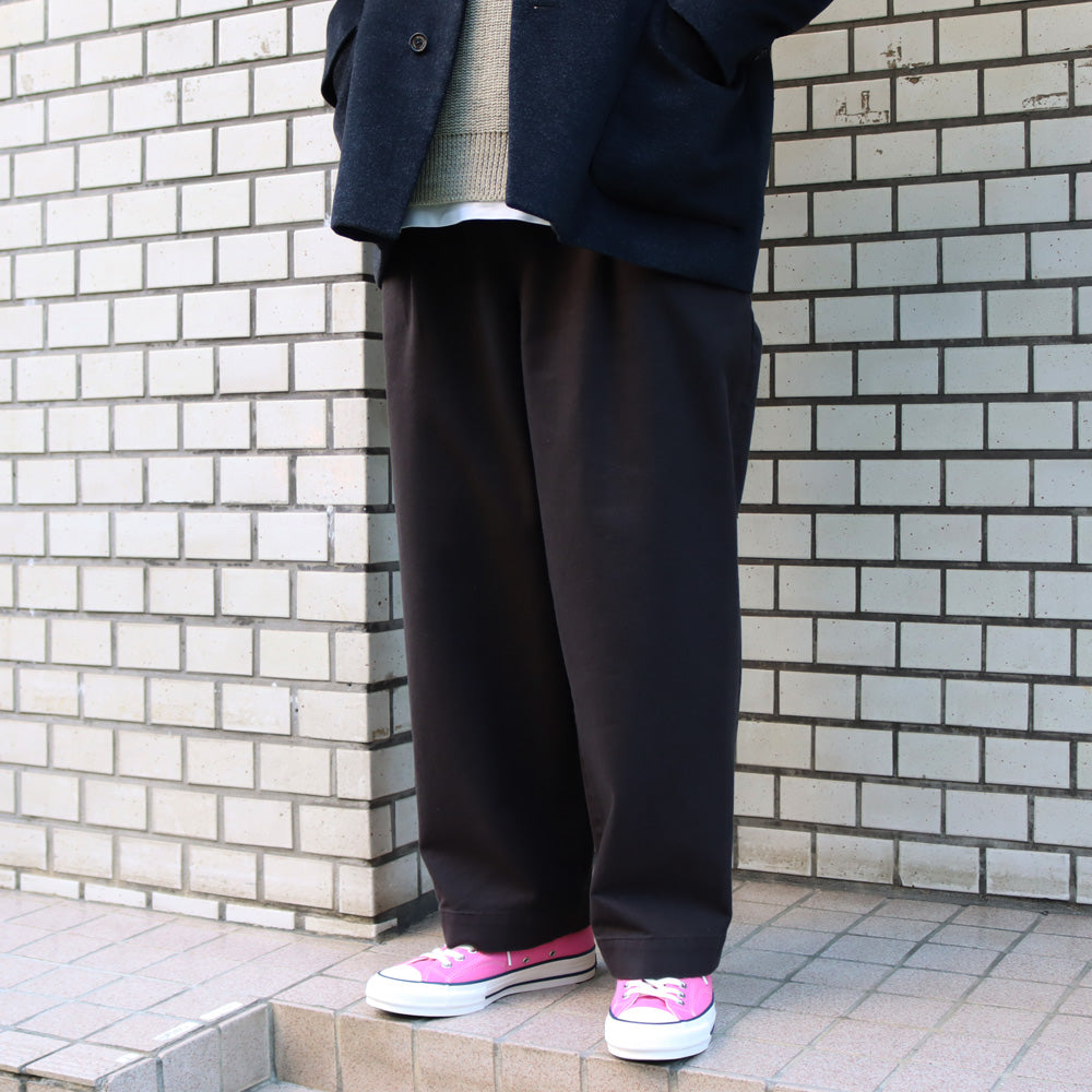 OFFICER PANTS 2TUCK WIDE ORGANIC COTTON DRILL