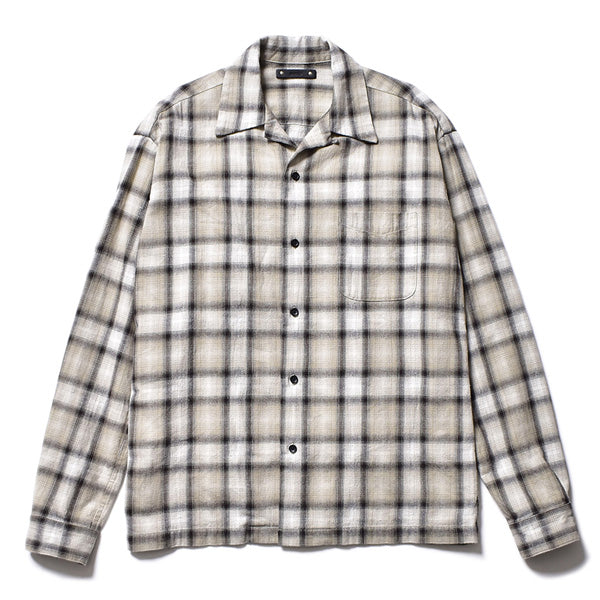 V.Nep Check Flannel Open Collar SH