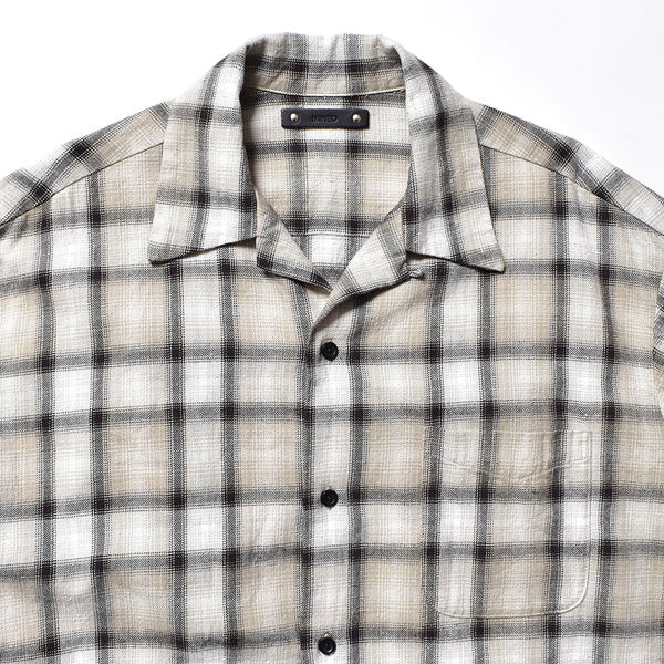 V.Nep Check Flannel Open Collar SH