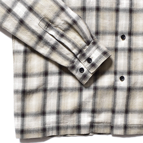 V.Nep Check Flannel Open Collar SH