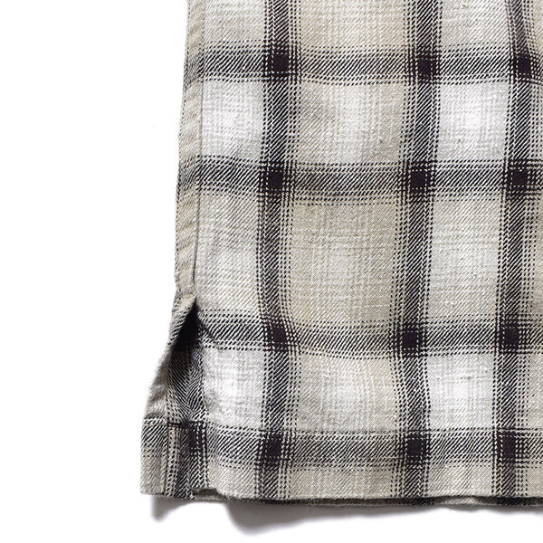 V.Nep Check Flannel Open Collar SH
