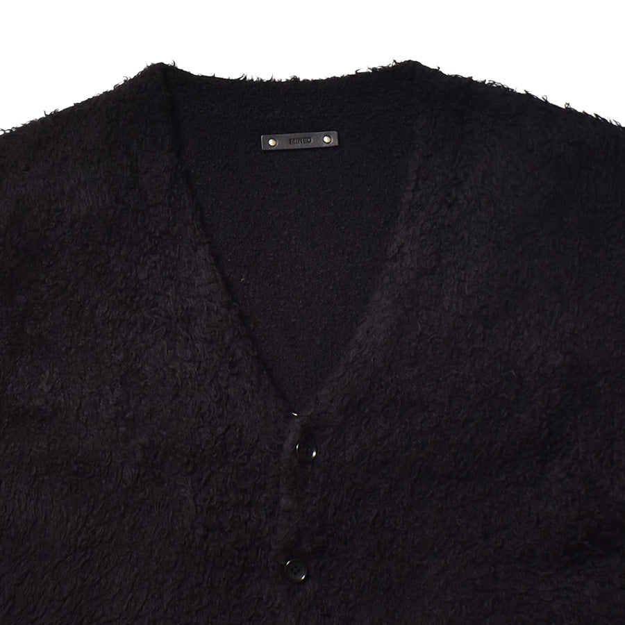 Shaggy Cotton Knit Cardigan